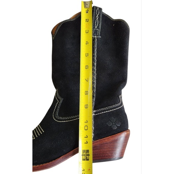 Patricia Nash Boots Black Suede Bergamo Pull On Cowboy Western Rodeo Women's 8 - Picture 11 of 11